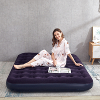 Matelas gonflable double ultraléger en PVC avec gonflage rapide E-RIKE pour l'extérieur, coussin d'air, tapis de camping
