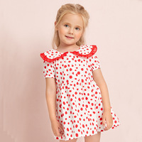 Robe d'été personnalisée pour filles en dentelle à pois, OEM, plusieurs couleurs, écologique, échantillon en 7 jours |   En stock |   Usine de vêtements pour enfants Foshan