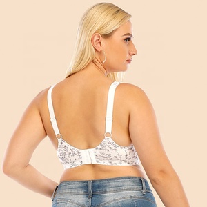 <span class=keywords><strong>Reggiseno</strong></span> traspirante larga tracolla in cotone Wireless Plus Size stampata in stile cinese tazza sottile - Product Image 4