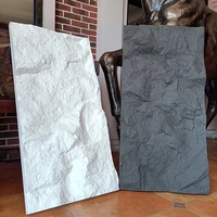 Panneau mural extérieur moderne en fausse pierre en mousse PU imperméable polyuréthane artificiel ignifuge pour villa