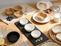 Emballages pour cupcakes en papier blanc écologiques, non toxiques, résistants à la chaleur, anti-adhésifs, de qualité alimentaire, faciles à démouler, jetables, pour four