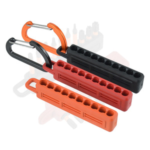 10 Hole Hook <b>Storage</b> Strip For Screwdrivers And <b>Drill</b> <b>Bits</b> With Carabiner 100mm Aluminum - Product Image 1