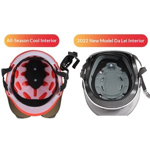 Helm Pengaman Helm Setengah Kepala Helm Sepeda Motor untuk Pria Wanita Helm Skuter Universal Helm Sepeda Listrik Bahan PP Logo Custom - Product Image 2