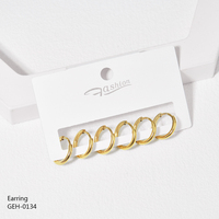Nouvelles boucles d'oreilles créoles en forme de C, imprimé léopard sexy, style rétro, grandes, exagérées, géométriques, plaquées or 14K, écologiques