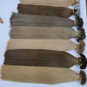 Extensiones de Cabello Humano con Punta Plana, Remy Liso, 60cm, Trama Individual, Color Natural - Product Image 1