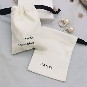 Wholesale Eco Muslin Cotton Linen Gift Packaging <b>Pouch</b> Customized Organic Cotton <b>Drawstring</b> Bag with Logo - Product Image 1