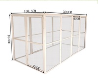 Enclos extérieur de luxe personnalisable pour animaux de compagnie avec panneaux en bois modulaires de haute qualité, taille XL pour chats, poulets, lapins