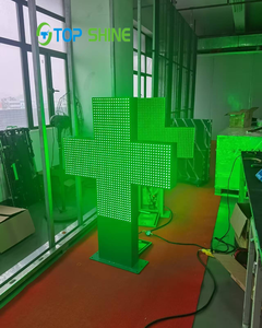 ขายตรงจากโรงงาน ป้ายไฟ LED รูปทรงกากบาทสำหรับร้านขายยา ขนาดมาตรฐาน สีสันสดใส ปรับแต่งได้ตามต้องการ รุ่น P8 สำหรับภายนอกอาคาร กันน้ำ - Product Image 4