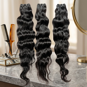 Extensiones de Cabello Natural Indio Remy Virgen, Tejido a Máquina, Ondulado Suelto, 18 Pulgadas, Cabello Humano Adecuado para Peinado - Product Image 3