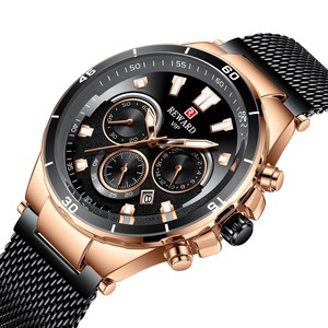 REWARD-<span class=keywords><strong>reloj</strong></span> de plata 82003 para hombre, pulsera de malla con <span class=keywords><strong>3</strong></span> <span class=keywords><strong>esferas</strong></span>, fecha automática, cronógrafo deportivo para exteriores - Product Image 4