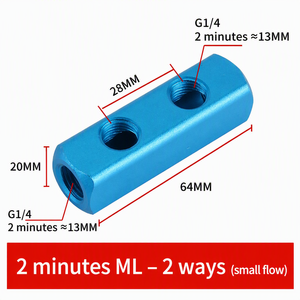 Maßgefertigter CNC-gefräster Aluminium-Druckluftverteilerblock Luftverteilungsmanifold für Luftkompressor - Product Image 1