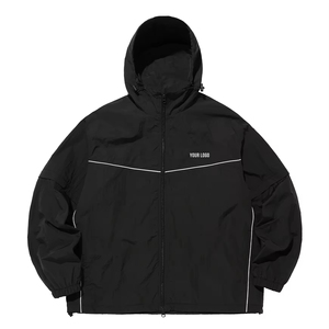 Chaqueta con Capucha Personalizada para Exteriores, Ligera, de Poliéster 100%, Informal, de Secado Rápido, Resistente al Agua, al Viento y al Agua - Product Image 1