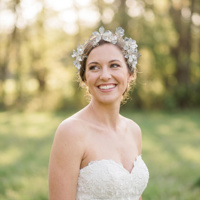 Serre-tête de mariée floral blanc ivoire personnalisé AT-4977, accessoires de cheveux de mariage faits à la main, style forêt, CE RoHS OEM ODM