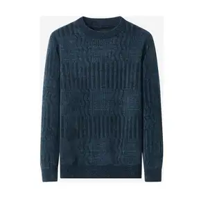 Hot selling Chenille Autumn Crewneck Casual plush Men's sweater