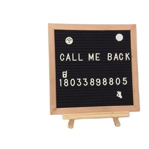 Tablero de letras cambiable de madera de fieltro negro de 10*10 pulgadas personalizado - Product Image 1