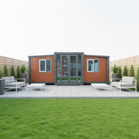 Maison conteneur de luxe extensible en structure acier préfabriquée 20ft 40ft, design ferme, certifiée CE, protection environnementale