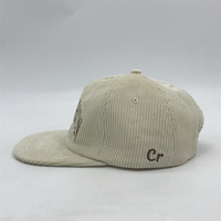 5 panneaux chapeaux en velours côtelé petite courbe bord toile chapeaux non structurés chapeaux de papa personnalisés