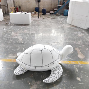 פסל צב בגודל טבעי עשוי שרף בהתאמה אישית, פסל צב מסיבי זכוכית, פסל חיה. - Product Image 3