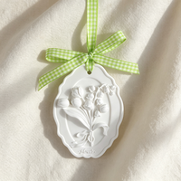 Diffuseur d'huiles essentielles en porcelaine fait main en forme de fleur, diffuseur d'arômes en céramique suspendu, désodorisant pour voiture et armoire