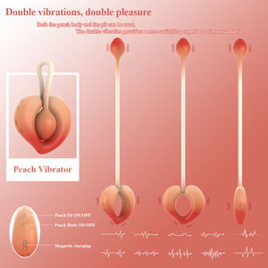 Bestmoon Erwachsenen-Sexspielzeug Masturbations-Pfirsich Paar-Vibrator Frauen Klitoris-Nippel-Vibrator Männer Penisring Tragbares Paar-Sexspielzeug - Product Image 3
