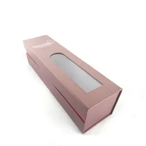 Luxus einzigartige Design verpackung Wein Geschenk box Karton Verpackung benutzer definierte Papier verpackung Box mit PVC-Fenster