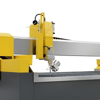 Machine de découpe à jet d'eau 5 axes SawJet pour dalles de marbre avec ventouses de maintien, équipement de découpe CNC à eau