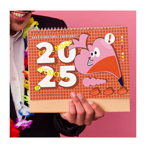 Custom Print Creative Daily Desk 2025 365 Day Personalized Monthly Daily Calendar Custom Promotional Advent 366 Day Calendar