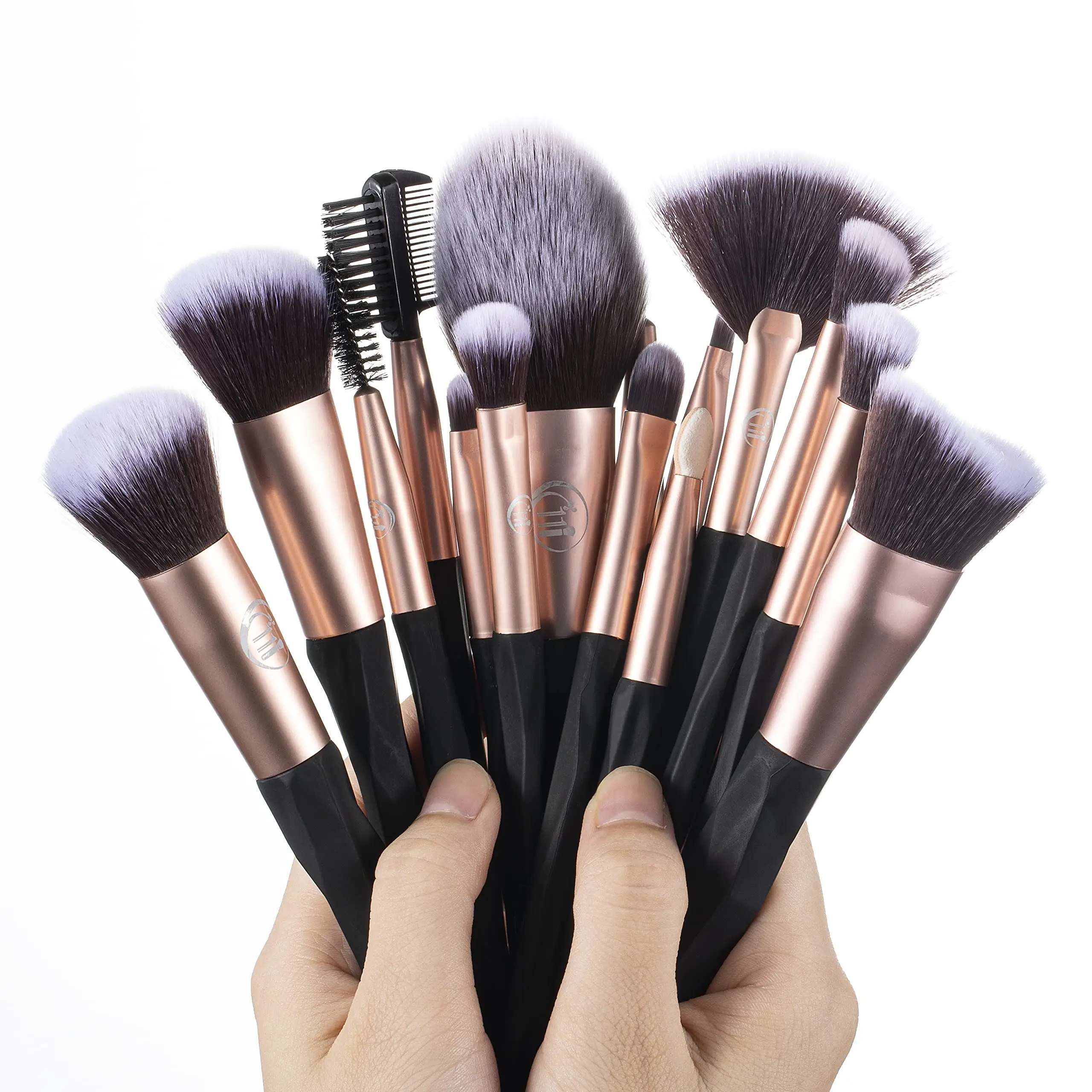 professional soft fiber cosmetic brushes make up private label wood handle makeup brush set