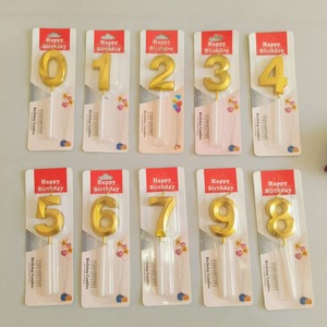 Fournitures de décoration de gâteaux, bougies d'anniversaire de haute qualité, décorations de gâteaux numériques pour la remise des diplômes, emballées en boîtes - Product Image 1