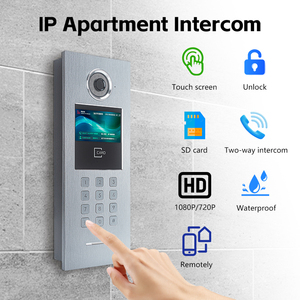 Vidéophone simple 10 pouces avec câblage CAT5E et interface tactile intuitive IP pour halls d'hôtel et étages d'hôtes - Product Image 4