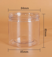 Ventes chaudes - Pot cylindrique en PET de qualité alimentaire avec couvercle à vis pour le stockage de bonbons, de collations et de gâteaux