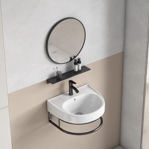 Combinación de mueble de baño, <span class=keywords><strong>lavabo</strong></span> pequeño, <span class=keywords><strong>lavabo</strong></span> integrado de cerámica, baño doméstico sencillo - Product Image 4