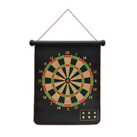 Cible de fléchettes magnétique en nylon double face floqué de 12/15/17 pouces pour usage intérieur - Jeu de fléchettes de sécurité
