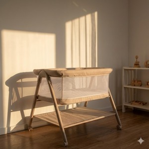 Cuna para Bebé con Malla Transpirable, Venta Directa de Fábrica, Cuna para Bebé de 0 a 12 Meses - Product Image 1