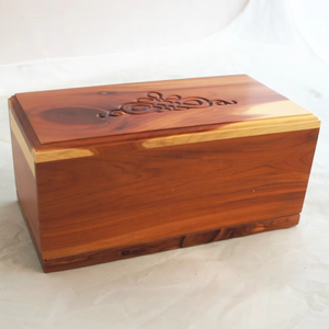 Pabrik Grosir Peti Jenazah Kayu Cedar Modern untuk Hewan Peliharaan, Kotak Kremasi untuk Abu Jenazah Anjing Kucing untuk Memperingati Teman Berbulu Anda - Product Image 3