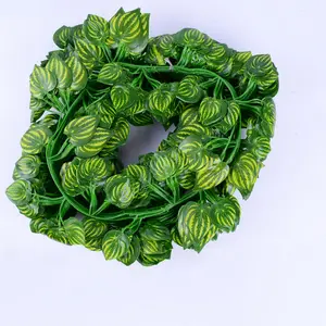 Commercio all'ingrosso di Alta Qualità di cerimonia nuziale verde decorativo appeso Pianta di Lasciare uva Artificiale della vite wisteria fiore di seta