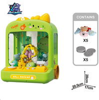 Mini machine à griffes pour enfants de 3 à 8 ans, avec figurines licorne, lapin, dinosaure, jeu de grue, lumières et musique, fonctionne sur piles, attrape-cadeaux, cadeau d'anniversaire