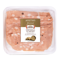 Mortadella truffée en tranches, haute teneur en nutriments, emballée sous vide, fabrication italienne, best-seller, 100 g