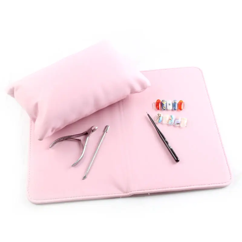 TSZS Wholesale Washable Nail Hand Pillow Set Nail Arm Rest Holder Table Mat For Professional Nail Salon