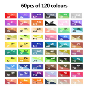 Bộ bút dạ quang acrylic hai đầu 120 màu, đầu cọ nhỏ, dùng vẽ graffiti, mực vĩnh cửu, dễ sử dụng - Product Image 3