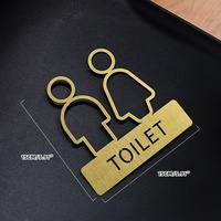 Plaque de signalisation WC en acier inoxydable pour hommes et femmes, vente en gros 2026