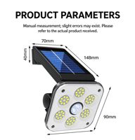 Lampu Dinding LED Sensor Gerak Tahan Air Tenaga Surya Grosir dengan Tiga Mode Baterai Terpasang untuk Teras, Beranda, dan Halaman