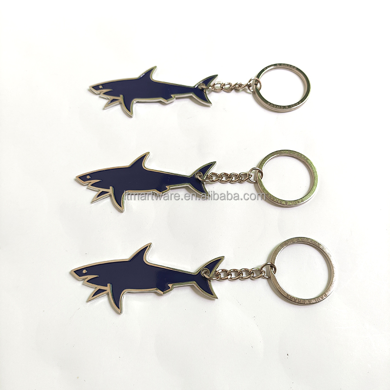 Manufacturer Wholesale Paul Shark Metal Keychain Supports