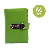 Carnet à reliure à spirale de style A6, reliure à feuilles mobiles à couverture rigide avec code de mot de passe, journal rechargeable