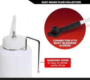 Botella de Depósito de Líquido de Frenos de 1L con Conector de Goma y Gancho para Servicio de Frenos de Automóviles - Product Image 4