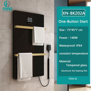 Sèche-serviettes en verre trempé chauffé à la chaleur Prix d'usine Sèche-serviettes électrique tendance pour salle de bain Hôtel - Product Image 6