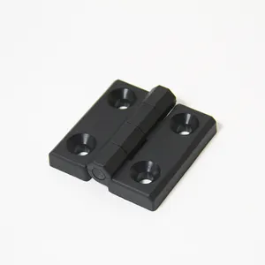 HZ1100006 black square plastic hinge hole distance 30*30 wear-resistant industrial cabinet door Nylon hinge