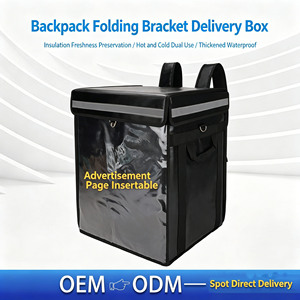 Mochila Aislante para Entrega de Alimentos, 74L, Gran Capacidad, Impermeable, con Caja de Aluminio y Soporte, para Repartidores - Product Image 2