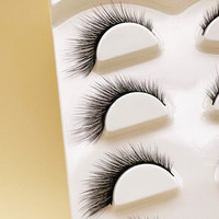Nouvelle tendance marque privée gros oeil de chat cils d'oeil de renard cheveux synthétiques faux cils naturels vente en gros