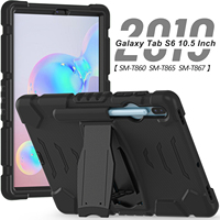 Sağlam Tablet kapak Samsung kılıfı Galaxy Tab S6 2019 t860 10.5 inç kılıf kapak standı ile